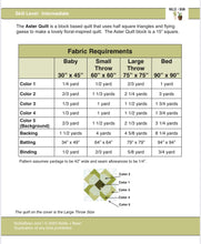 Aster Quilt Patter