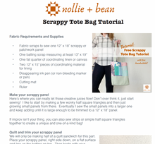 Free Downloadable!  Scrappy Tote Bag Tutorial