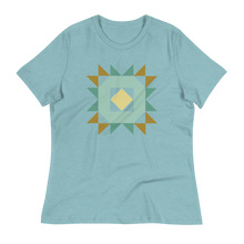 Avalon Quilt Block Tee - Turquoise + Sand