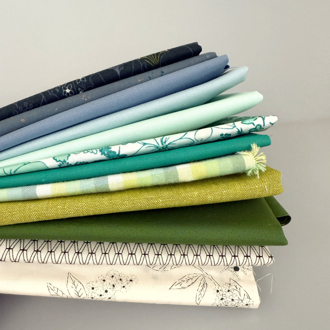Mint and Midnight Fat Quarter Fabric Bundle