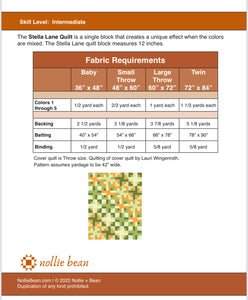 Stella Lane Quilt Pattern (Printed)